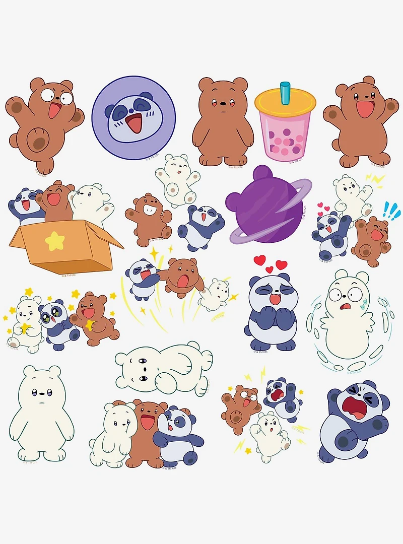 We Bare Bears Miscellaneous 100ct Sticker Pack