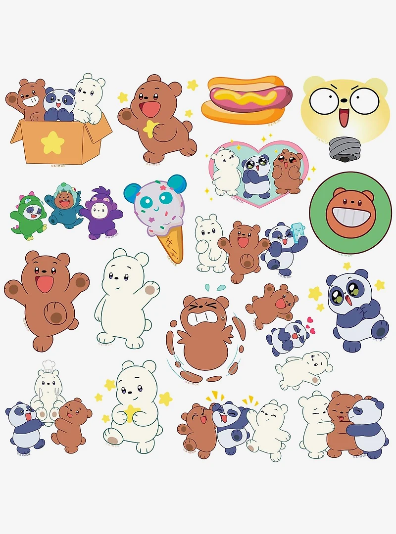 We Bare Bears Miscellaneous 100ct Sticker Pack