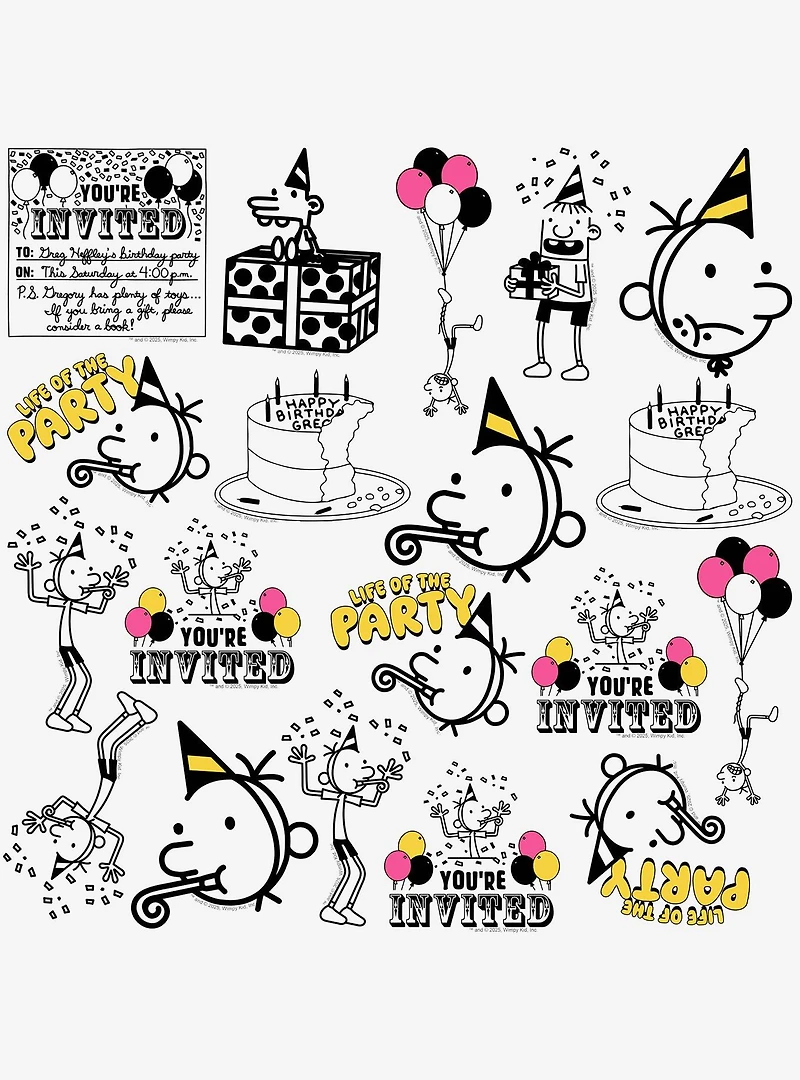 Diary of A Wimpy Kid: Partypooper Miscellaneous 100ct Sticker Pack