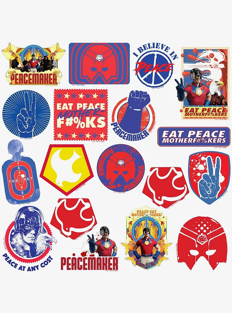Peacemaker Iconic Miscellaneous 100ct Sticker Pack