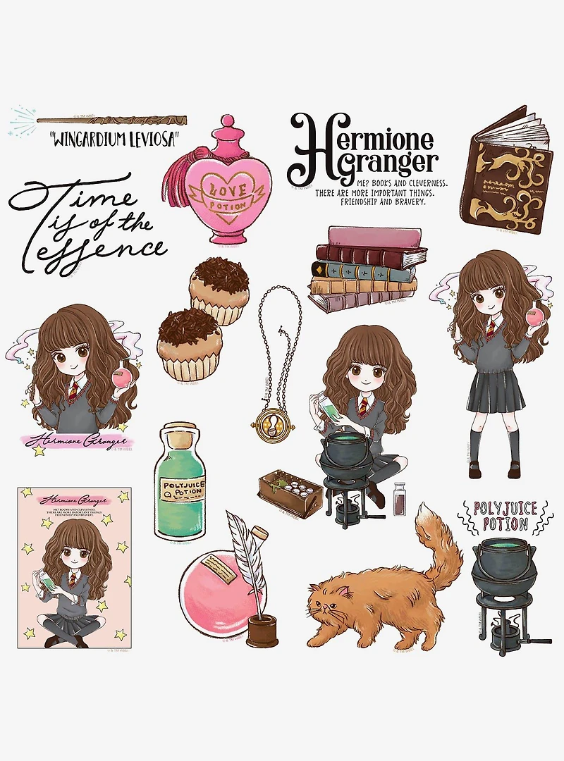 Harry Potter Chibi Hermione Collection Miscellaneous 100ct Sticker Pack
