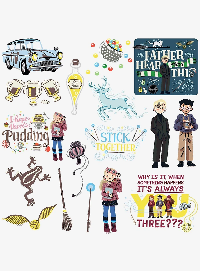 Harry Potter Stick Together Collection Miscellaneous 100ct Sticker Pack