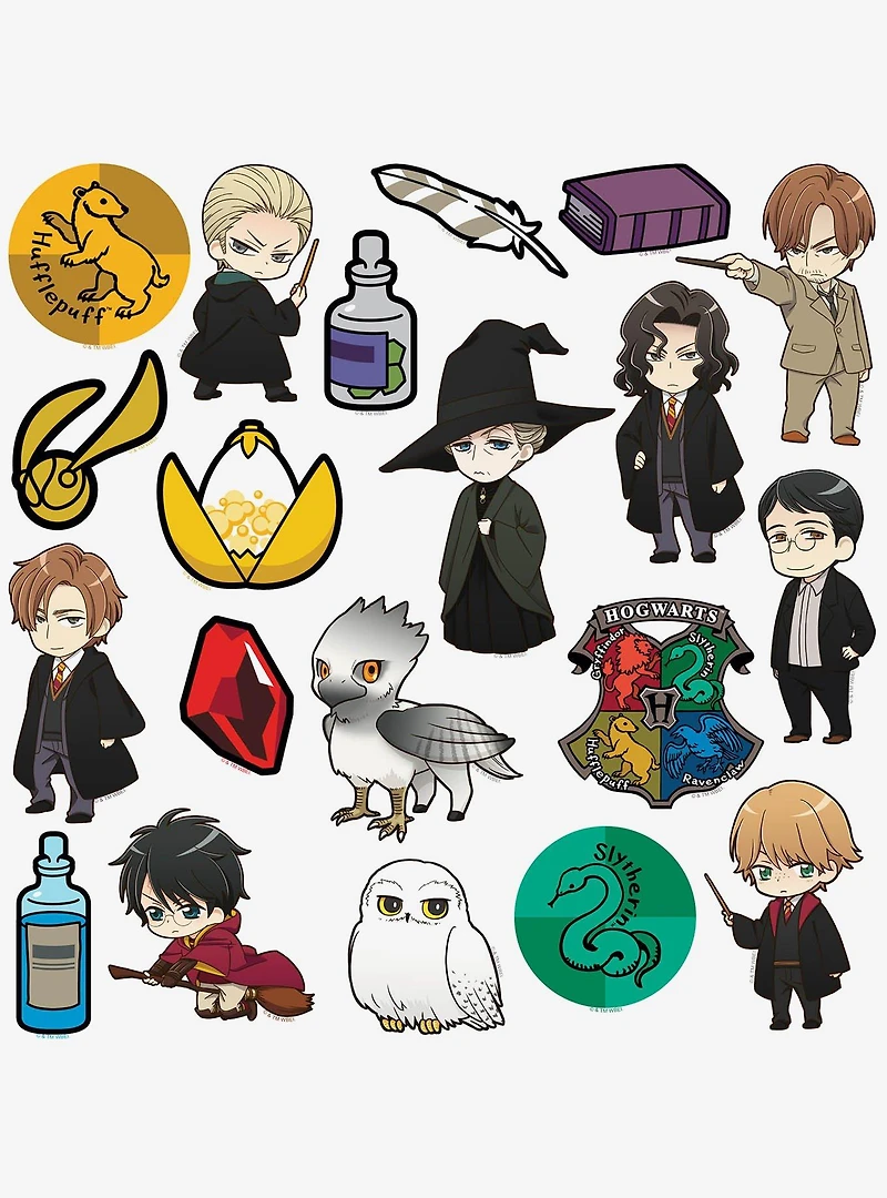 Harry Potter Chibi Anime Collection Miscellaneous 100ct Sticker Pack