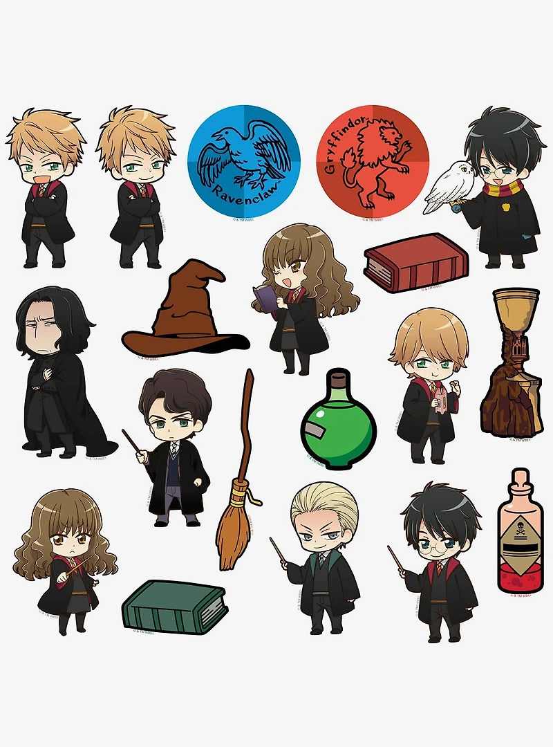 Harry Potter Chibi Anime Collection Miscellaneous 100ct Sticker Pack