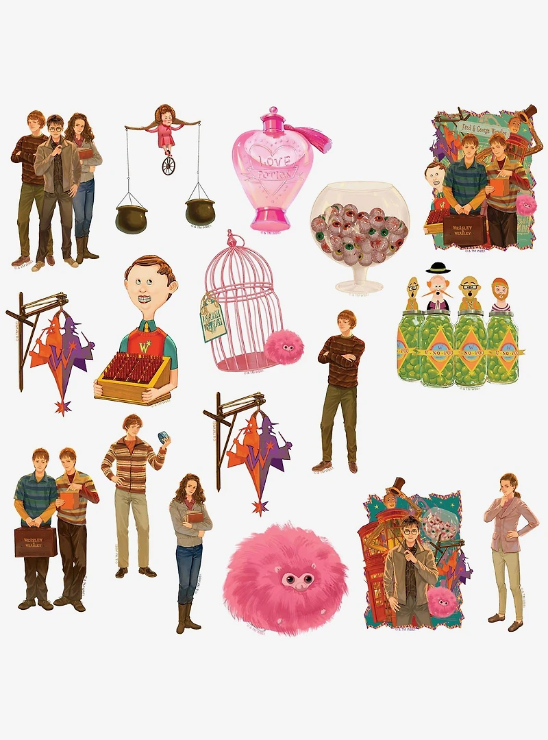 Harry Potter Weasley Wheezes Miscellaneous 100ct Sticker Pack