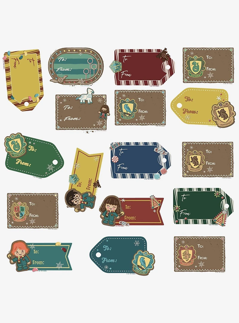 Harry Potter Cookie Christmas Labels Miscellaneous 100ct Sticker Pack