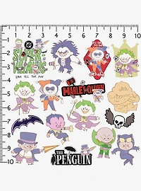 DC Comics Justice League Hand Drawn Villian Chibis Miscellaneous 100ct Sticker Pack