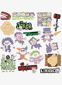 DC Comics Justice League Hand Drawn Villian Chibis Miscellaneous 100ct Sticker Pack