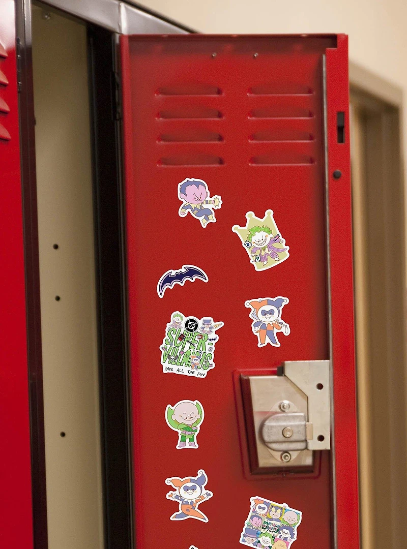 DC Comics Justice League Hand Drawn Villian Chibis Miscellaneous 100ct Sticker Pack