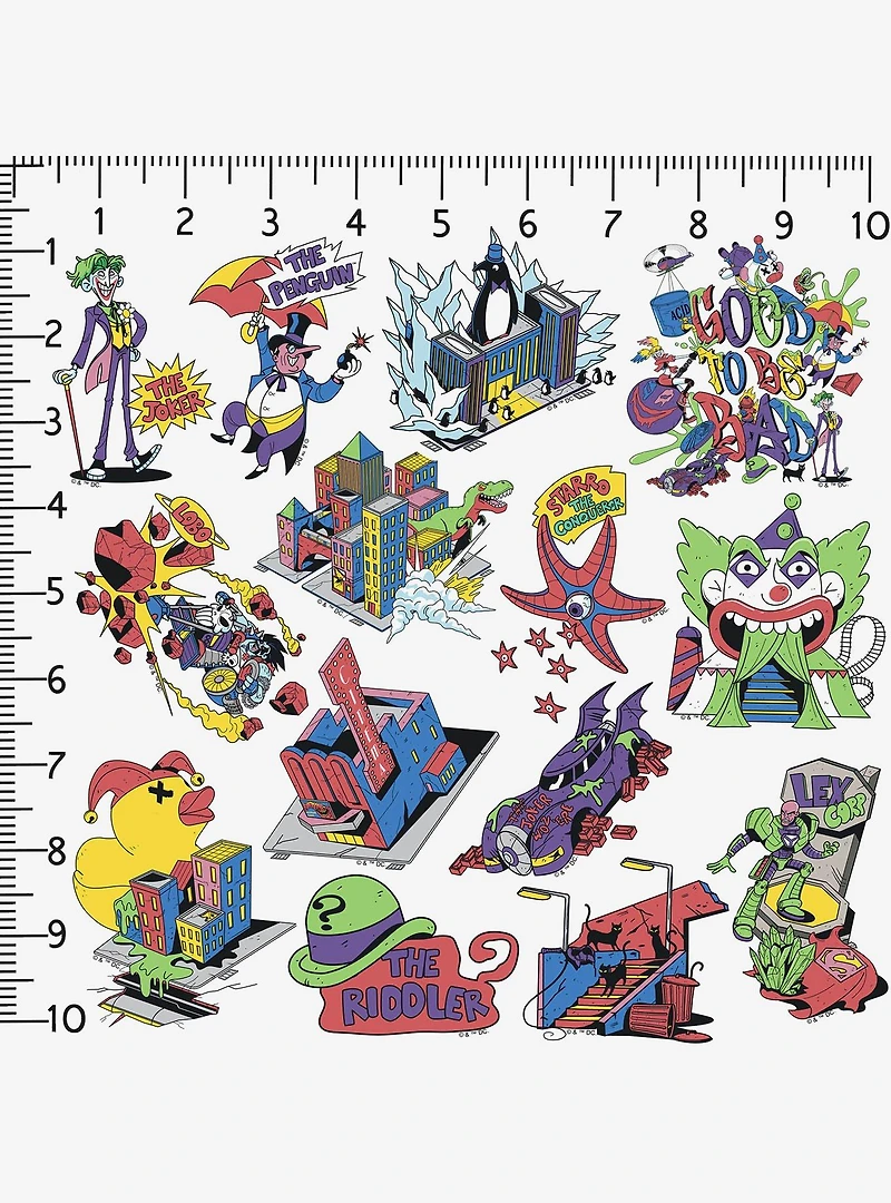 DC Comics Justice League Reimagined Villain Collection Miscellaneous 100ct Sticker Pack
