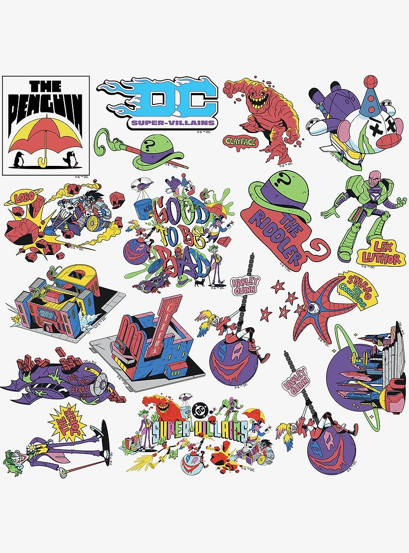 DC Comics Justice League Reimagined Villain Collection Miscellaneous 100ct Sticker Pack