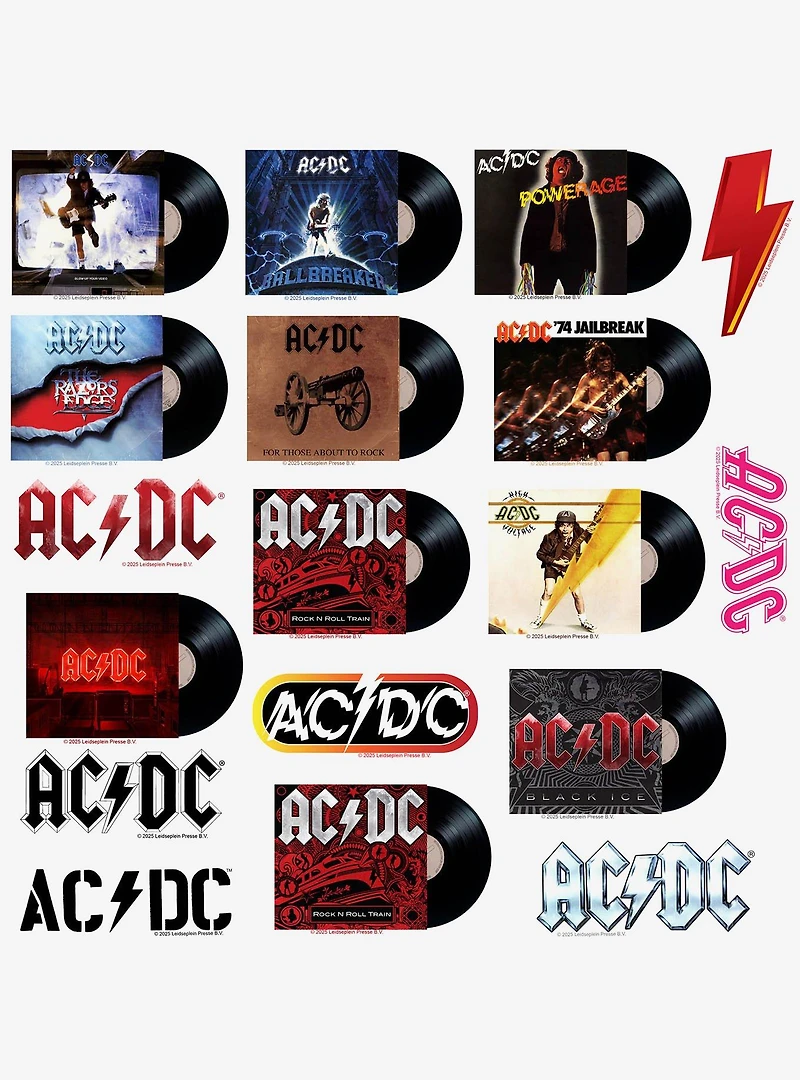 AC/DC Albums Miscellaneous 100ct Sticker Pack