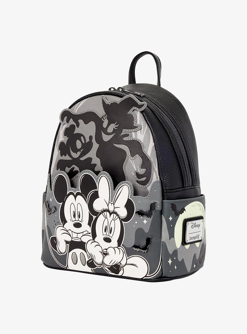 Loungefly Disney Mickey & Minnie Ghost Glow-in-the-Dark Mini Backpack