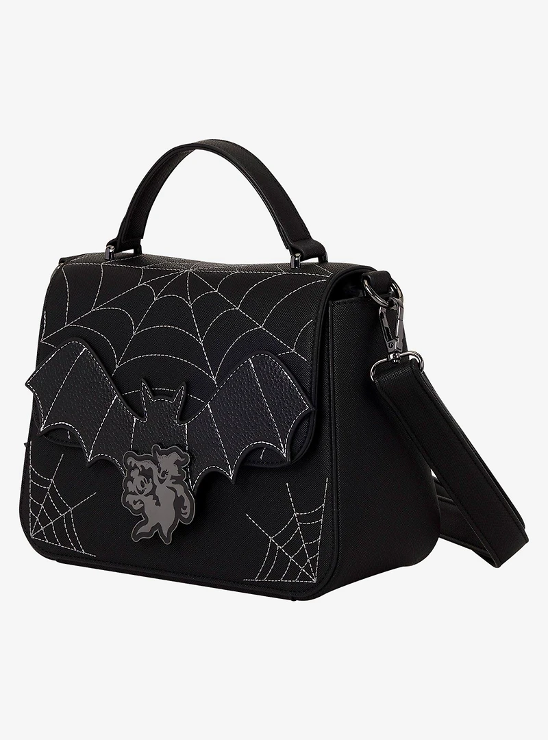 Loungefly Disney Mickey & Minnie Spiderweb & Bats Crossbody Bag