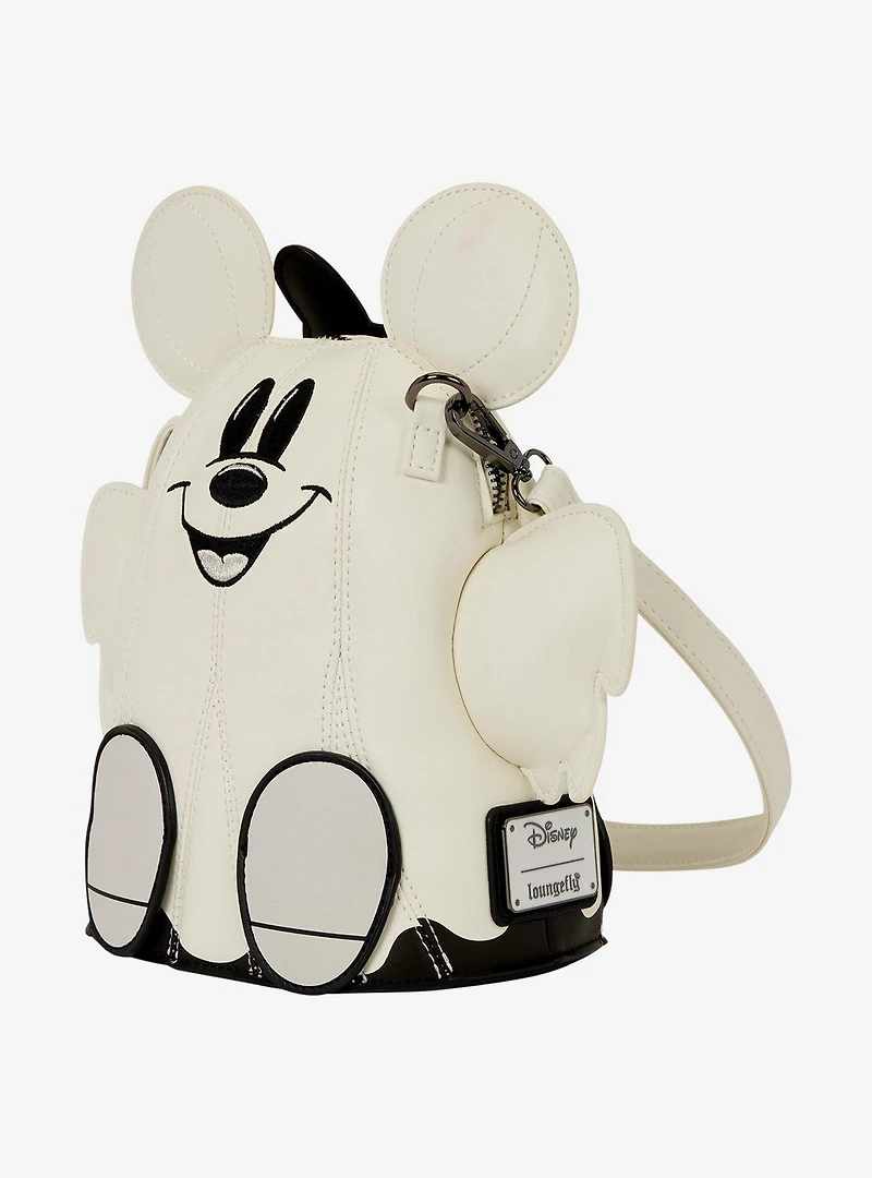 Loungefly Disney Mickey & Minnie Ghost Glow-in-the-Dark Figural Crossbody Bag