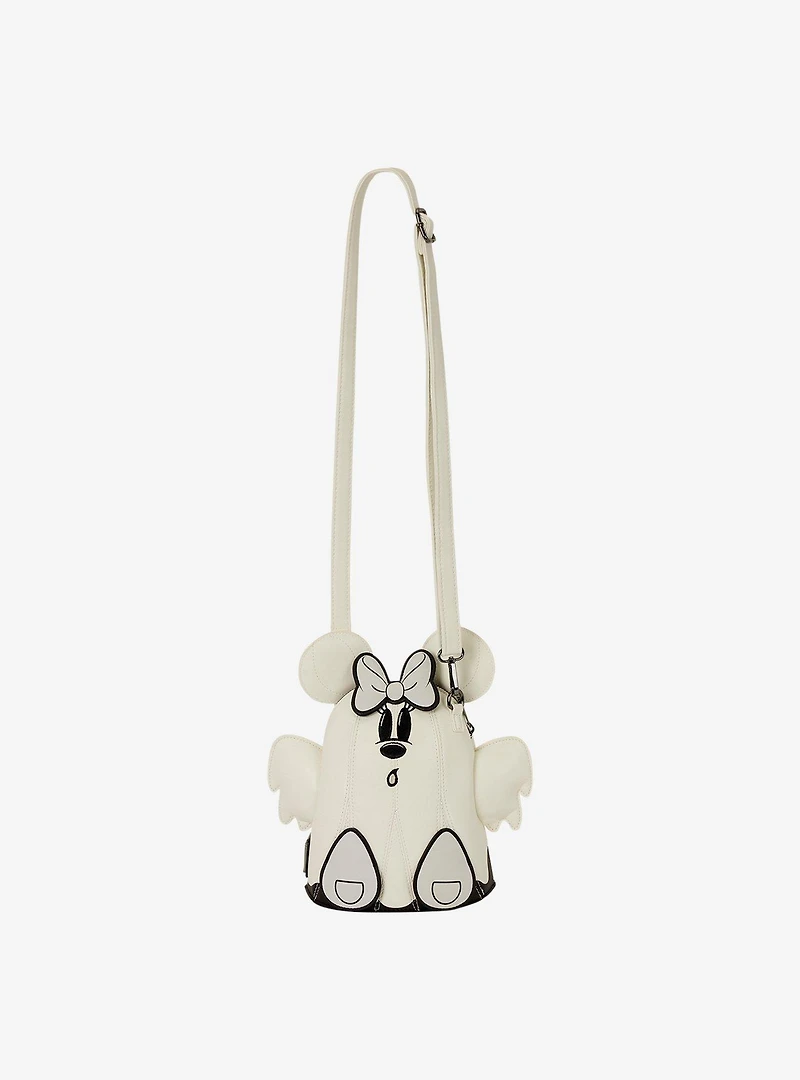 Loungefly Disney Mickey & Minnie Ghost Glow-in-the-Dark Figural Crossbody Bag