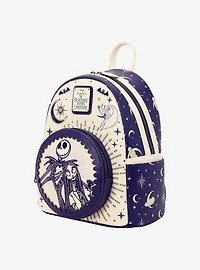 Loungefly Disney The Nightmare Before Christmas Jack Skellington & Sally Night Sky Mini Backpack
