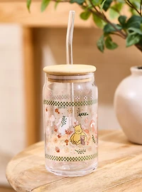 Disney Winnie the Pooh Better Together Glass Cup with Straw - BoxLunch Exclusive