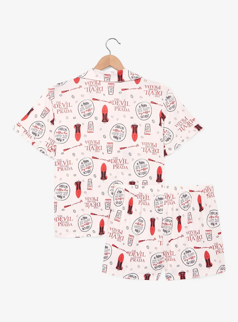 The Devil Wears Prada Quotes Allover Print Women's Sleep Shirt and Shorts Set - BoxLunch Exclusive