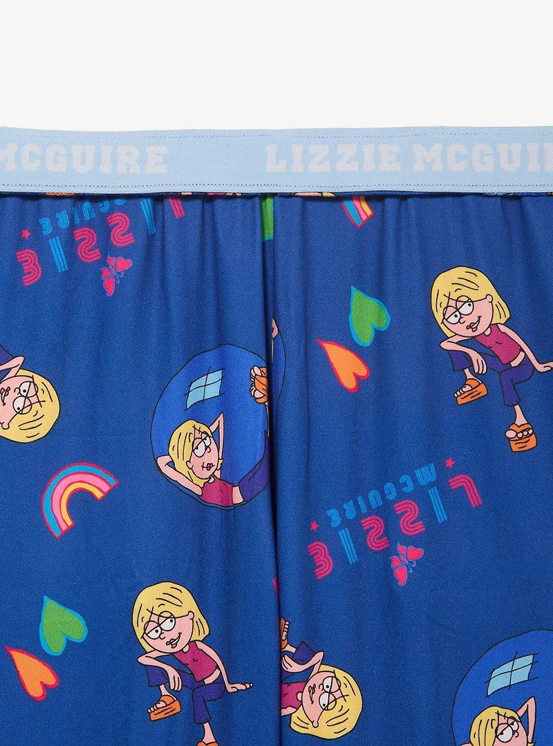 Disney Lizzie McGuire Cartoon Allover Print Women's Plus Sleep Pants - BoxLunch Exclusive