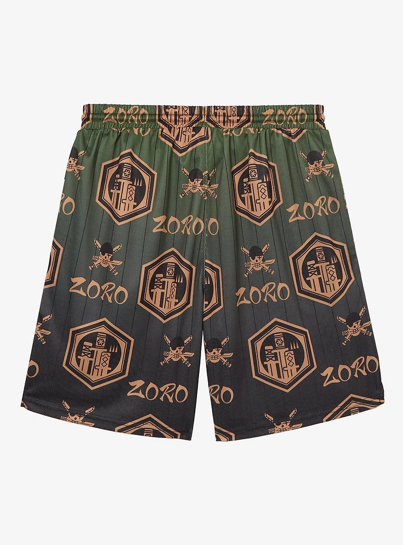 One Piece Zoro Allover Print Basketball Shorts — BoxLunch Exclusive