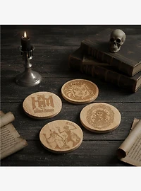 Disney The Haunted Mansion Set of 4 Coasters with Bottle Openers