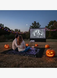 Disney The Haunted Mansion Welcome Foolish Mortals Impresa Picnic Blanket Purple