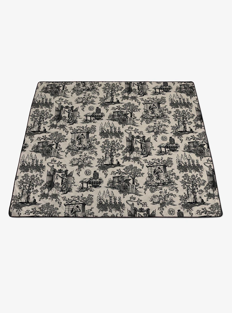 Disney The Haunted Mansion Welcome Foolish Mortals Impresa Picnic Blanket Beige