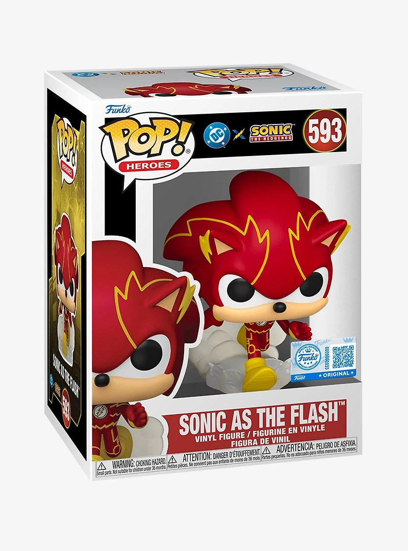 Funko Pop! Heroes DC Comics x Sonic the Hedgehog Sonic as The Flash Vinyl Figure