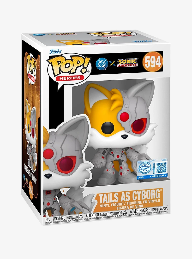 Funko Pop! Heroes DC Comics x Sonic the Hedgehog Tails as Cyborg Vinyl Figure