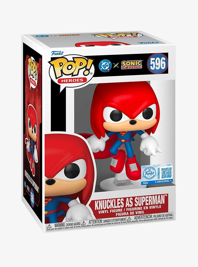 Funko Pop! Heroes DC Comics x Sonic the Hedgehog Knuckles as Superman Vinyl Figure