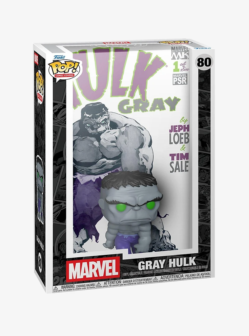 Funko Pop! Comic Cover Marvel Gray Hulk Vinyl Bobblehead