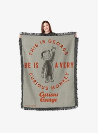 Curious George Very Curious Monkey Tapestry Throw Blanket