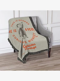 Curious George Very Curious Monkey Tapestry Throw Blanket