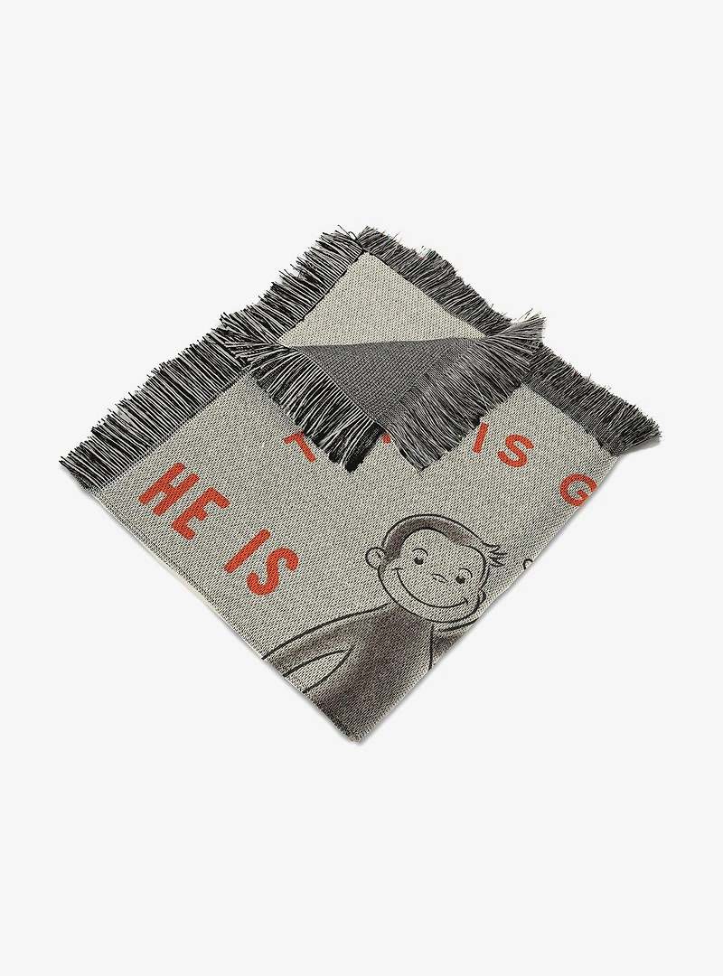 Curious George Very Curious Monkey Tapestry Throw Blanket
