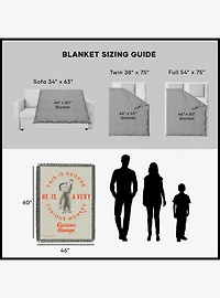 Curious George Very Curious Monkey Tapestry Throw Blanket