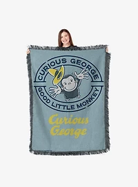 Curious George Good Little Monkey Tapestry Throw Blanket