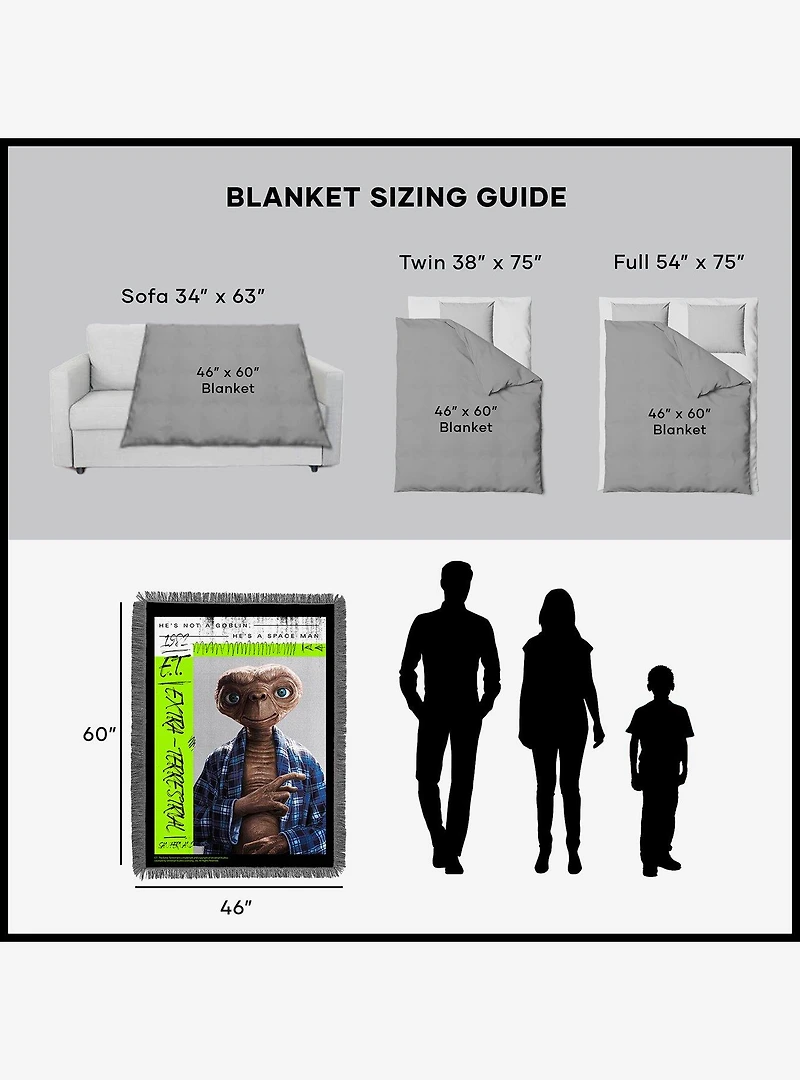 ET He's Not A Goblin Tapestry Throw Blanket