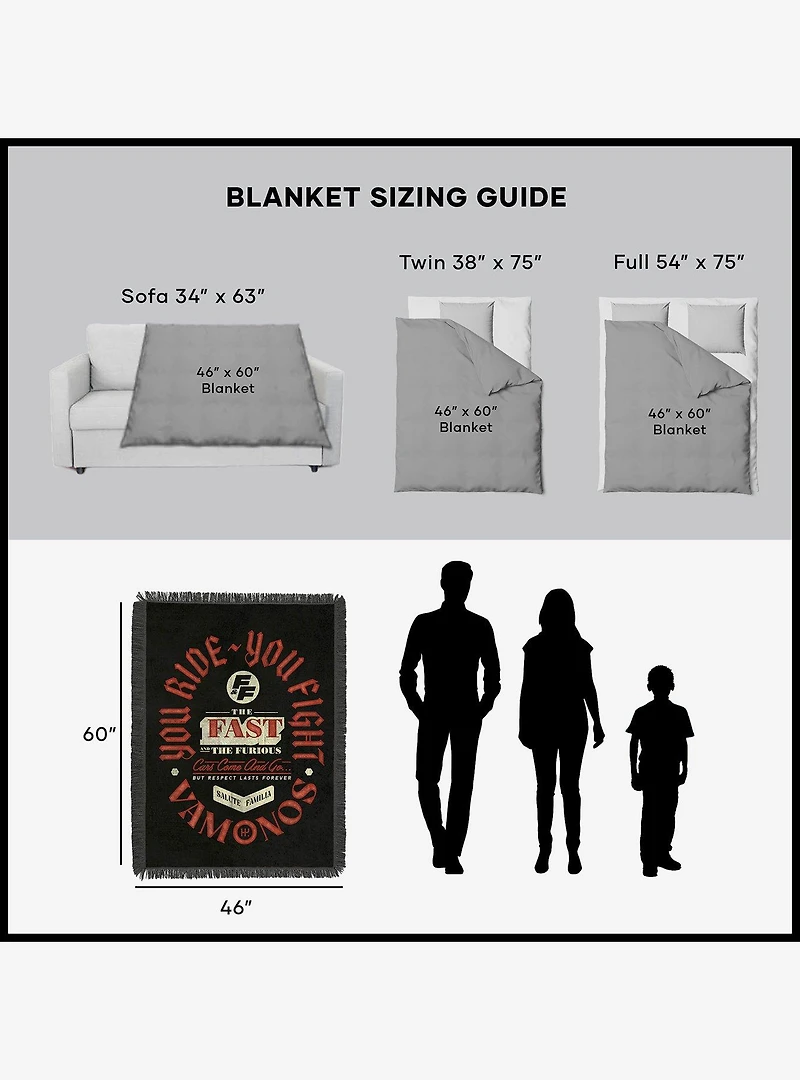 Fast & Furious Cars Come and Go Tapestry Throw Blanket