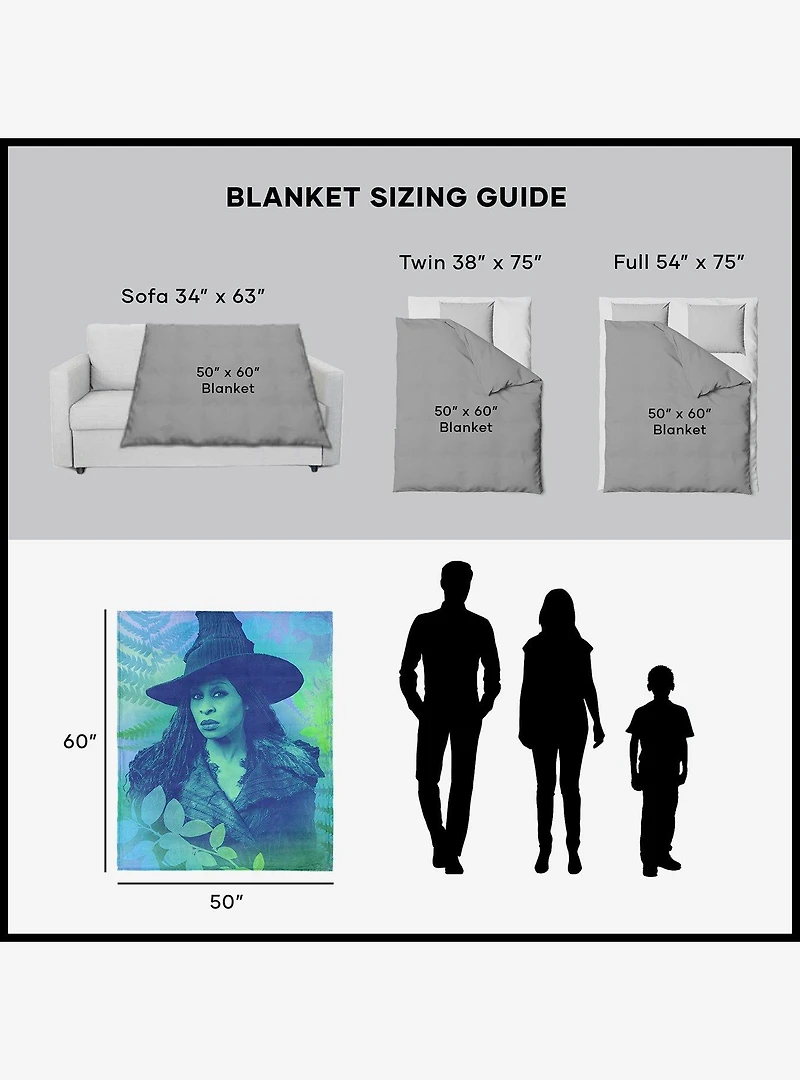 Wicked: For Good Greenery 50x60" Silk Touch Throw Blanket