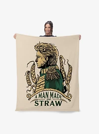 Wicked: For Good Made of Straw Silk Touch Sherpa Throw Blanket