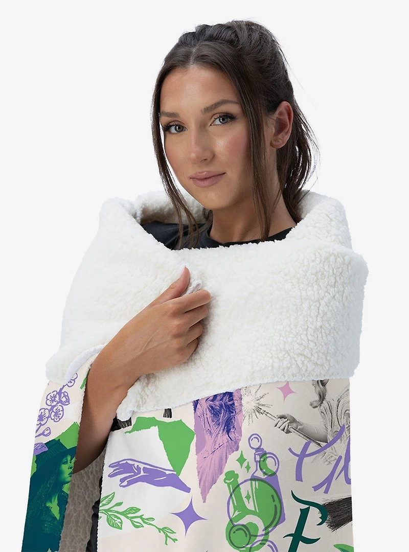 Wicked: For Good Silk Touch Sherpa Throw Blanket