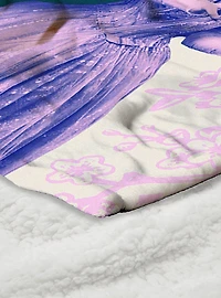 Wicked: For Good Pink and Green Silk Touch Sherpa Throw Blanket