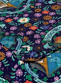 Harry Potter Botanical Crests 90x90" Quilted Throw Blanket