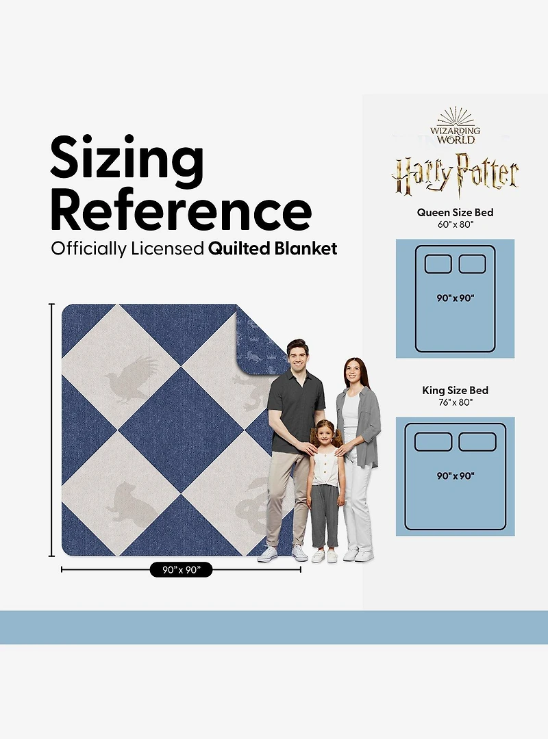 Harry Potter Herald Call 90x90" Quilted Throw Blanket
