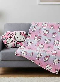 Hello Kitty Hello Bun Silk Touch Throw Blanket and Cloud Pal Set