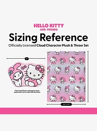 Hello Kitty Hello Bun Silk Touch Throw Blanket and Cloud Pal Set