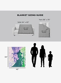 Wicked: For Good Pink and Green 46x60" Silk Touch Throw Blanket