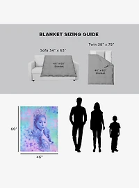 Wicked: For Good Glinda Blossoms 46x60" Silk Touch Throw Blanket