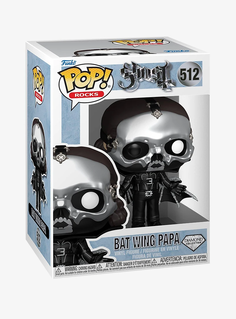 Funko Pop! Rocks Ghost Bat Wing Papa Diamond Glitter Vinyl Figure
